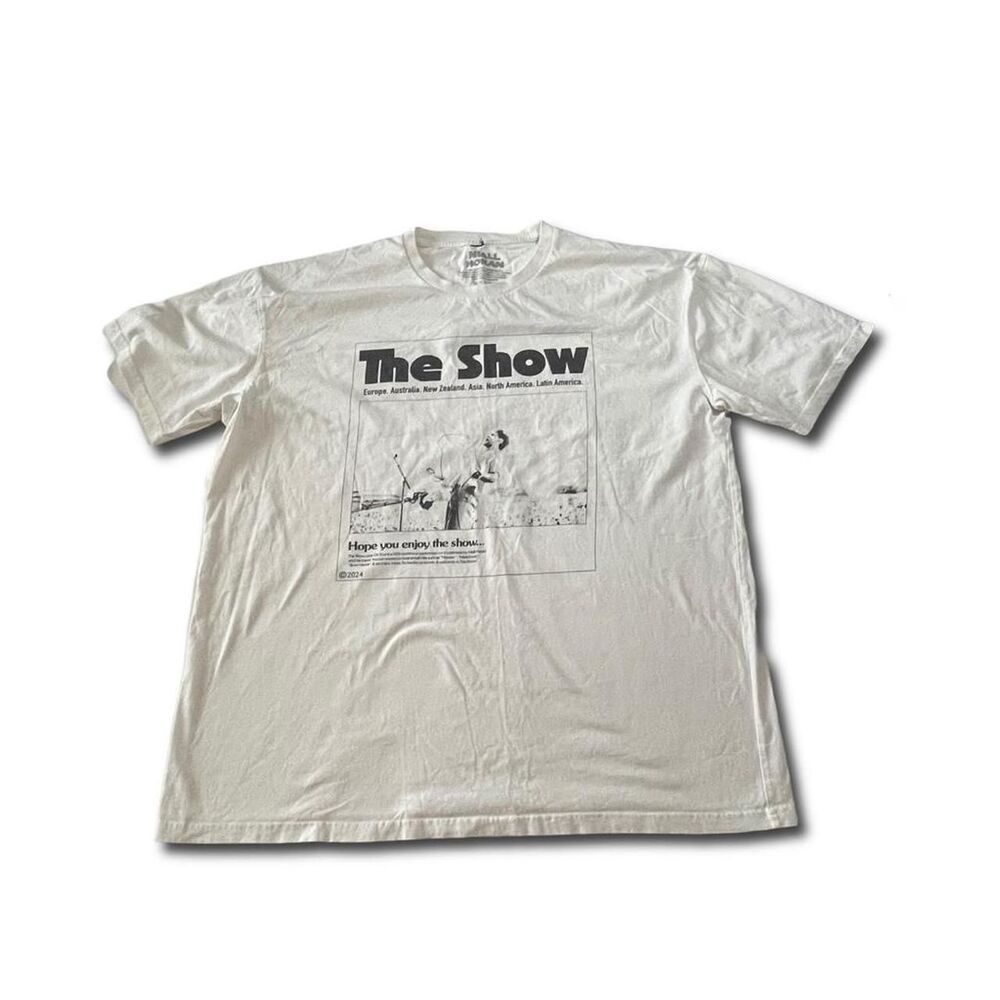 Niall Horan The Show Live On Tour 2024 Shirt White 3XL Concert Merch Two Sided